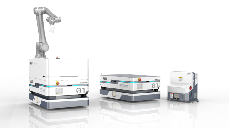 IM电竞數位開發的自主式移動機器人（AMR250M），搭配全向輪並結合AI演算法、2D LiDAR、3D攝影機等技術，協助客戶實現產線全自動化